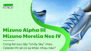 CÙng bộ sưu tập "Unity Sky" Mizuno Alpha III và Mizuno Morelia Neo IV có điểm gì khác nhau?